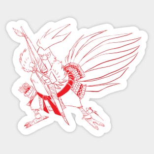 Red Roostar Sticker